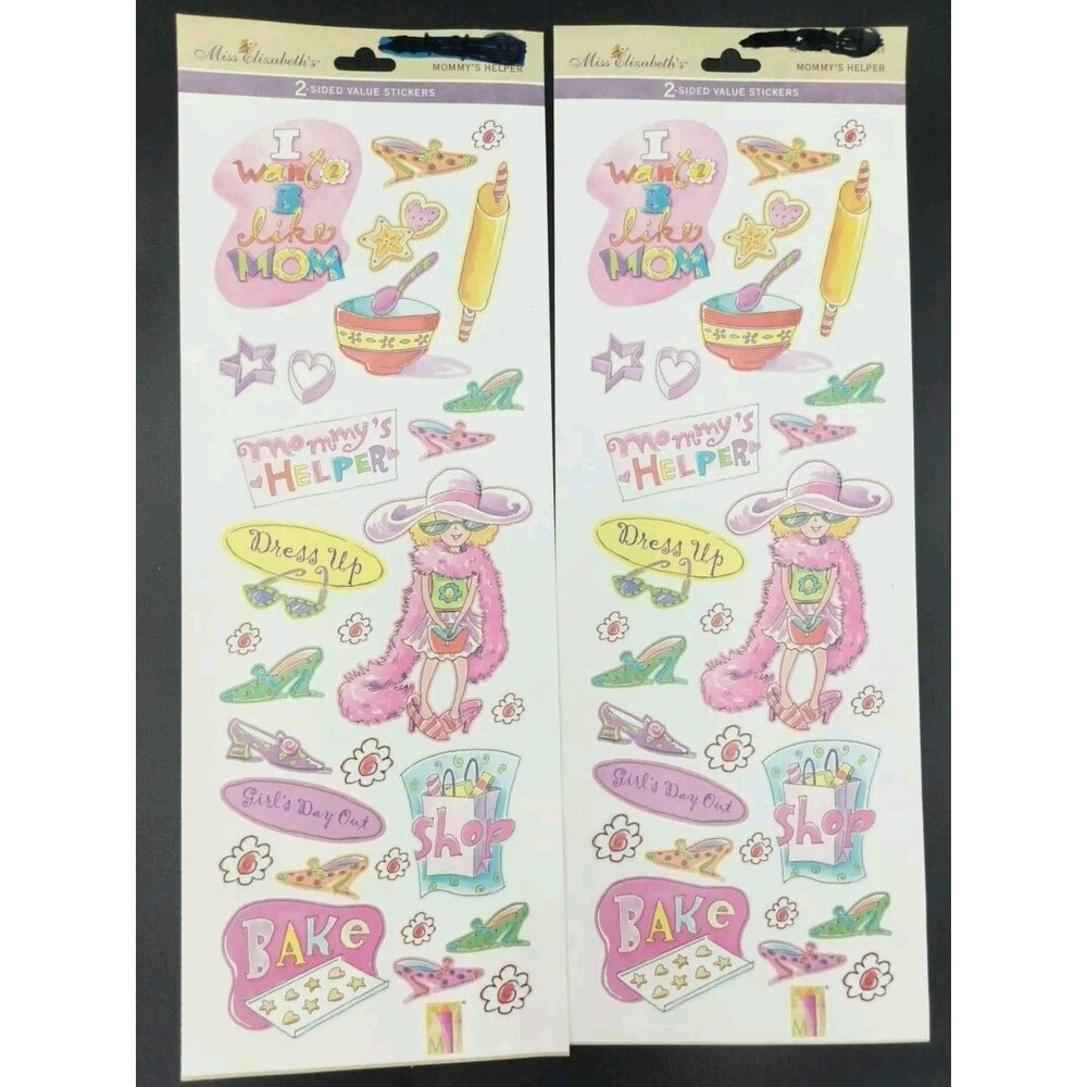 Miss Elizabeth's Stickers "Mommy's Helper" 2pack Crafts Stationary Scrapbook